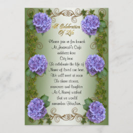 Firande i livets inbjudan: hydrangea inbjudningar