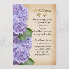 Firande i livets inbjudan: hydrangea inbjudningar