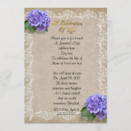 Firande i livets inbjudan: hydrangea inbjudningar
