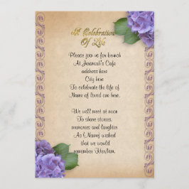 Firande i livets inbjudan: hydrangea inbjudningar