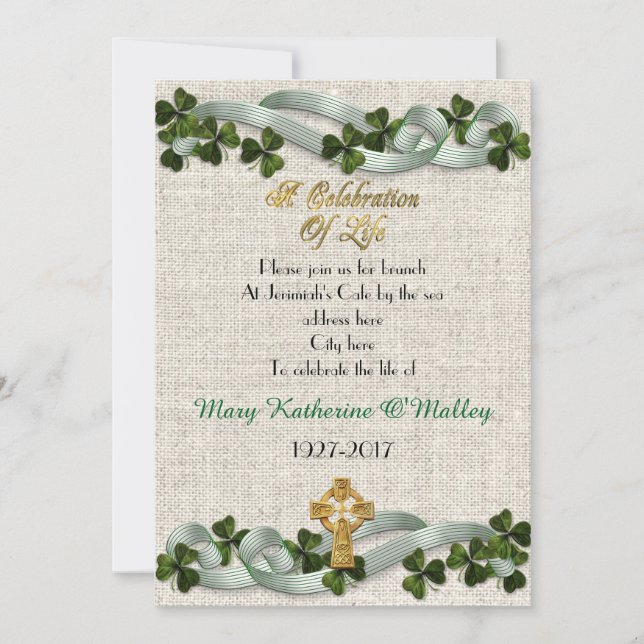 Firande i livets inbjudan Irish Celtic kor (Framsida)