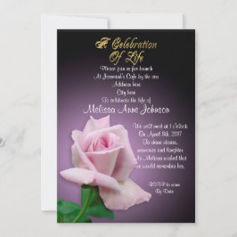 Firande i livets inbjudan lavender ro