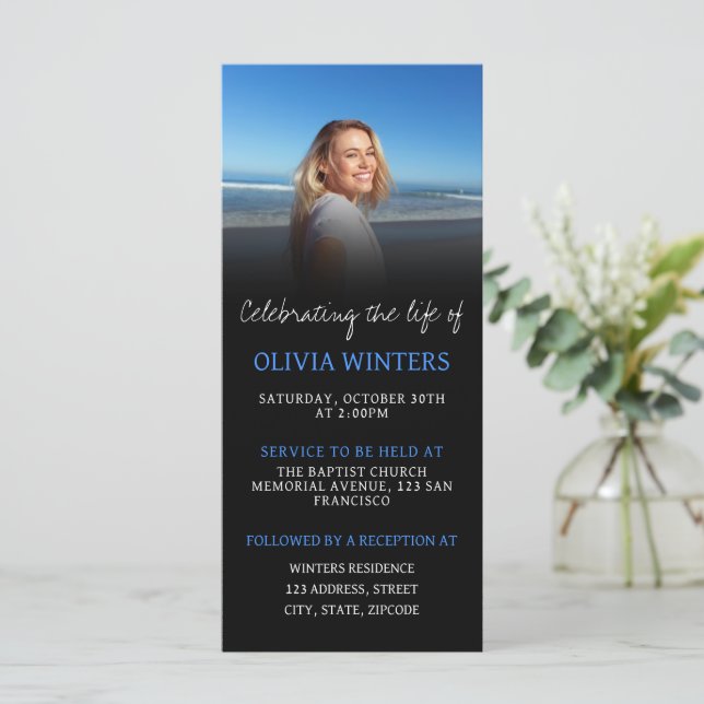 Firande i livets inbjudan med foto (Stående Fram)