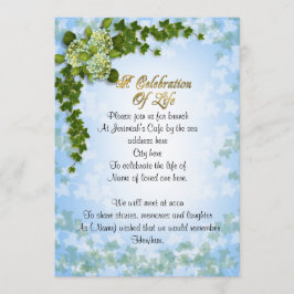 Firande i livets inbjudan och blommor