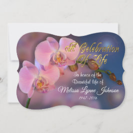 Firande i livets inbjudan rosa orchids