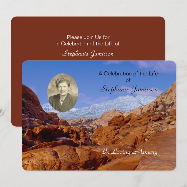 Firande i livets inbjudan, scen med foto inbjudningar (Fram/baksida)