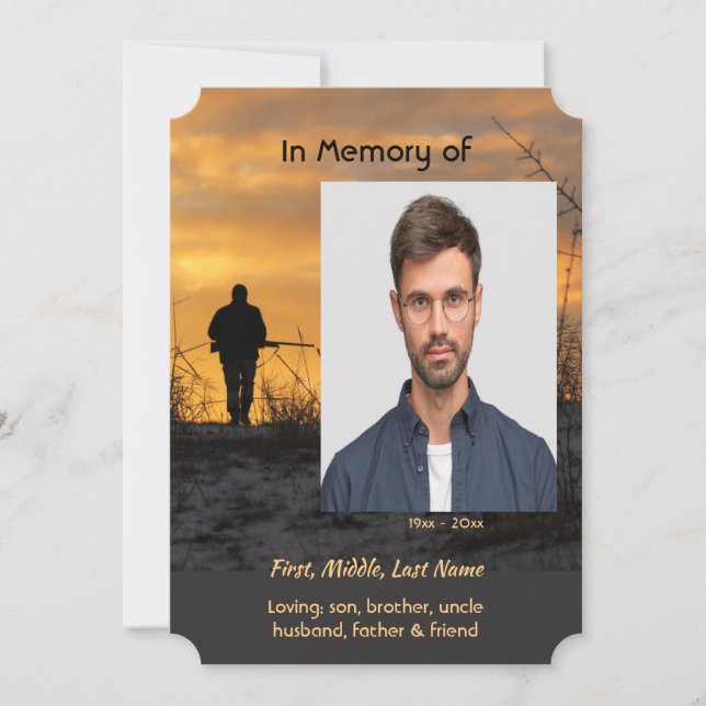 Firande i livets jaktspel inbjudningar (Framsida)