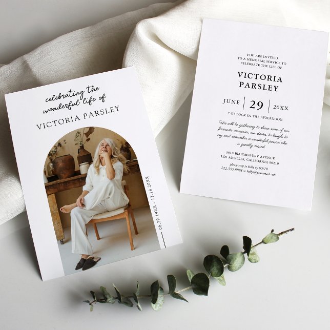 Firande i livets minnesfoto inbjudningar (Skapare uppladdad)