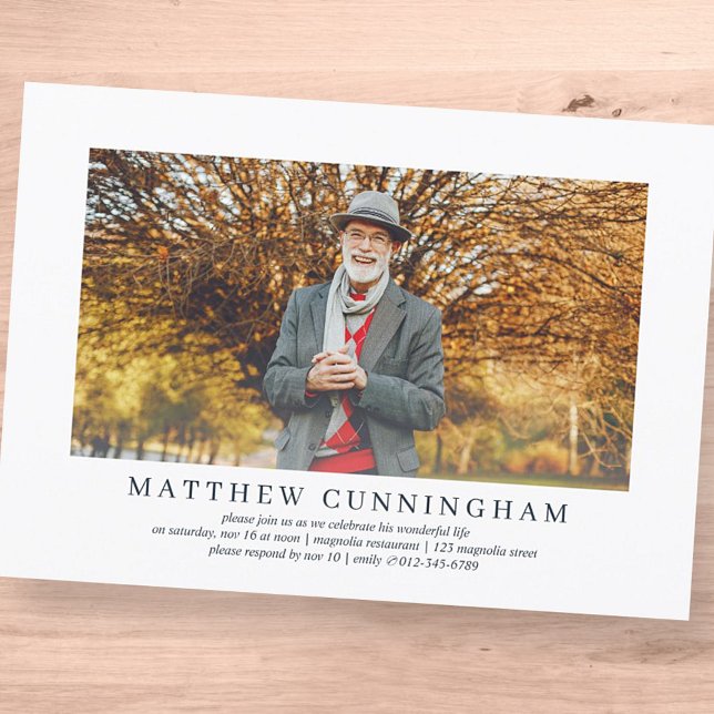 Firande i Modern Simple Elegant Photo Inbjudningar (Skapare uppladdad)