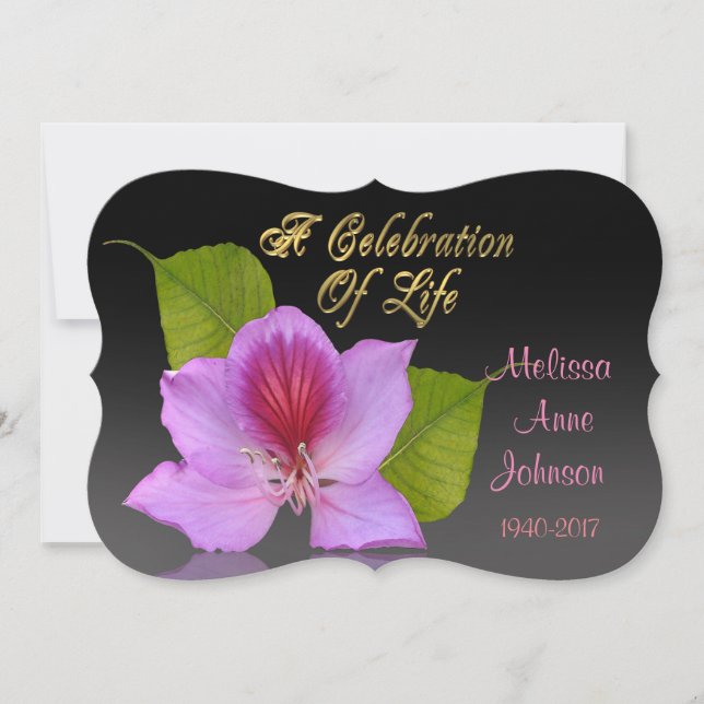 Firande i Orchid för livinbjudan Inbjudningar (Framsida)