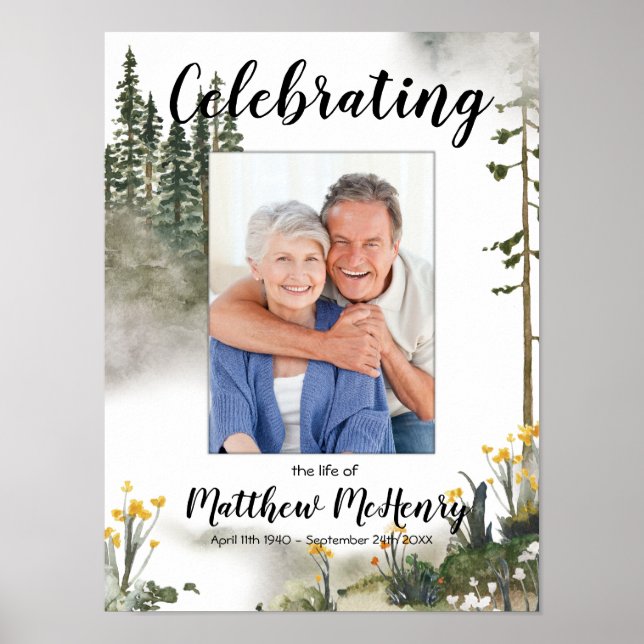 Firande i Poster av minnesbilder från begravningsf (Framsidan)