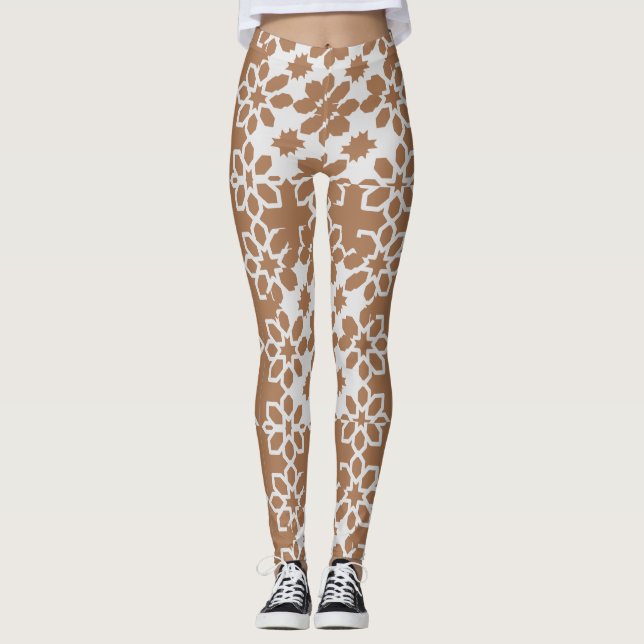 Firande i Stil: Islamiska Geometric Leggings (Framsida)