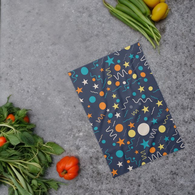 Firande Konfetti former Kökshandduk (Kitchen Towel)