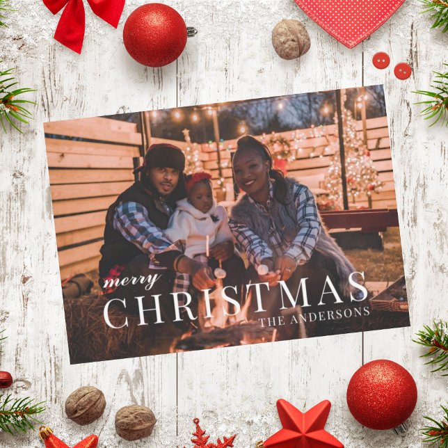 Firande-kort för julfamiljen helgdag julkort (Skapare uppladdad)