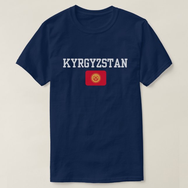Firande: Kultur i Kirgizistan Flagga T-Shirt (Design framsida)