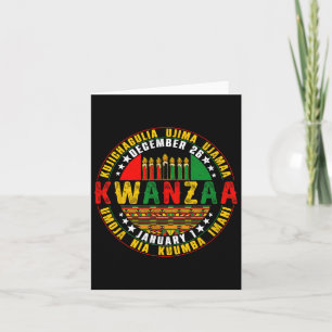 Firande Kwanzaa Kinara Principer Ljus Stekpanna Kort