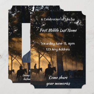 Firande Life Service Forest Trail Walk Horses Inbjudningar