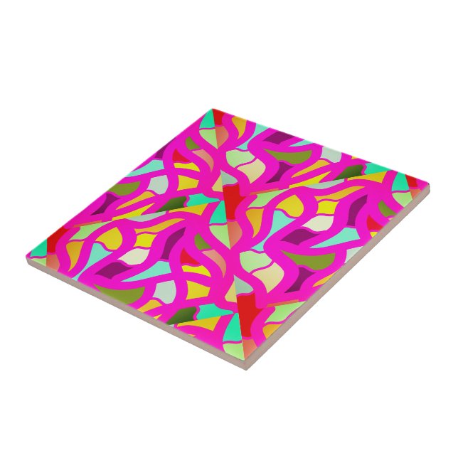 Firande med rosa mosaikdesign kakelplatta (Sidan)