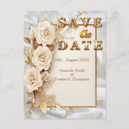 Firande med vita blommor runt siden meddelande vykort