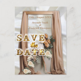 Firande med vita blommor runt siden meddelande vykort