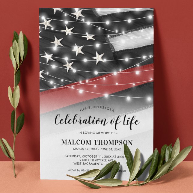 Firande of Life Firefighter Memorial Inbjudningar (Skapare uppladdad)