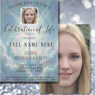 Firande of Life - Foto Memorial Inbjudningar