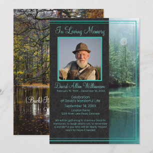 "Firande of Life" Funeral for Outdoor Man Inbjudningar