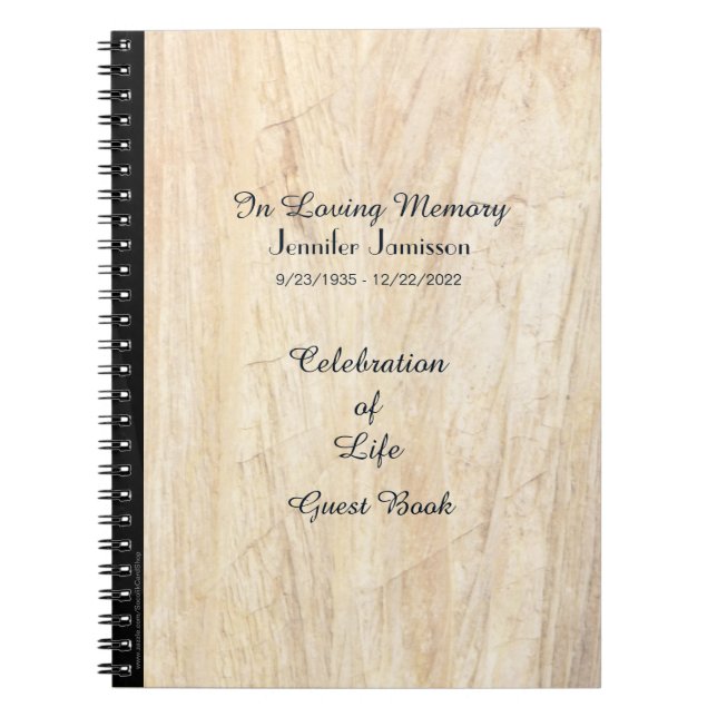 Firande of Life Guest Bok, Faux Parchment Anteckningsbok Med Spiral (Framsidan)
