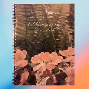 Firande of Life Guest Bok, Pastel Flowers Anteckningsbok