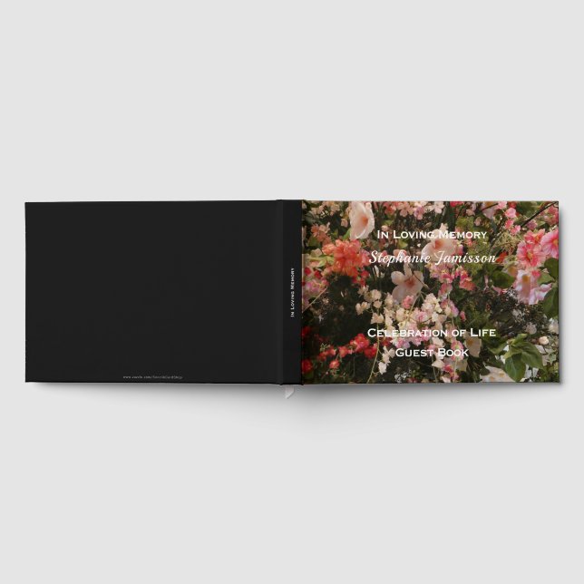 Firande of Life, Many Flowers Boho Chic Blommigt Gästböcker (Full)