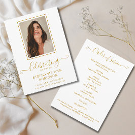 Firande of Life Photo Guld Order of Service Program