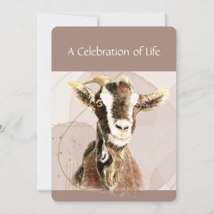 Firande of Life Service Goat Farm Animal Inbjudningar