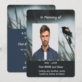 Firande of Life Service Red-vinge Blackbird Inbjudningar