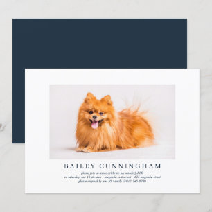 Firande of Life Simple Elegant Pet Photo Inbjudningar