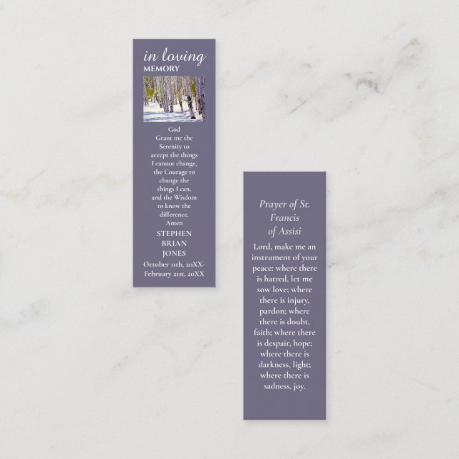 Firande om ett bönekort för färgen "Sympathy Paint (Fram/baksida)