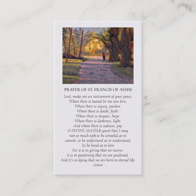 Firande på Life Land Life Sympathy Card Visitkort (Framsida)