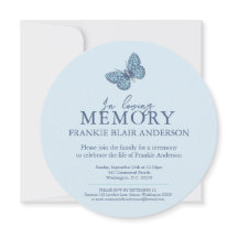 Firande på livets blå fjärilfoto - begravning