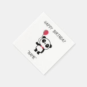 Firande Panda Bear Papper Napkins Pappersservett