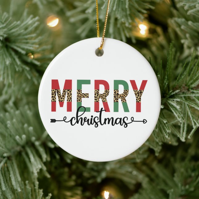 Firande-presenter för god jul-familjen julgransprydnad keramik (Träd)