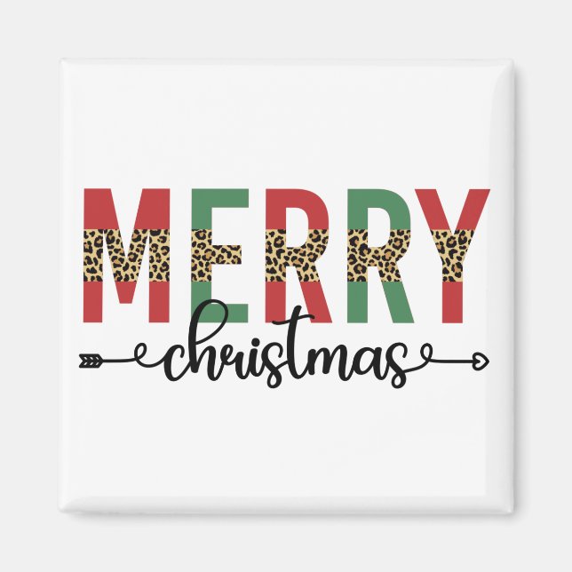 Firande-presenter för god jul-familjen magnet (Framsidan)