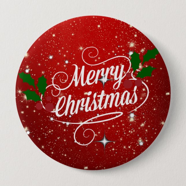 Firande Rött, God Jul Knapp (Framsida)