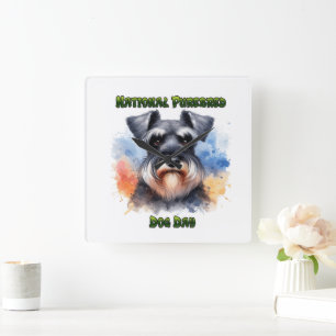 Firande Schnauzer, nationaldag i Hund Fyrkantig Klocka