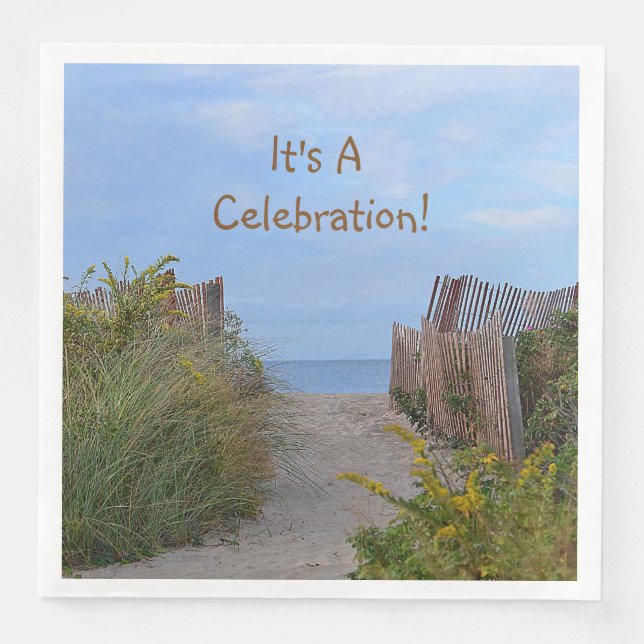 Firande Seashore Tallrikar Pappersservett (Framsida)