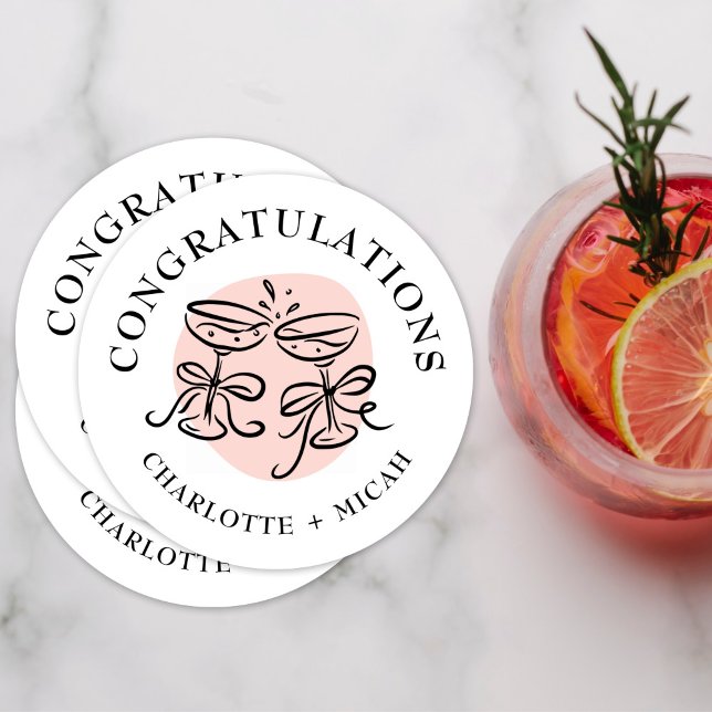 Firande Skål Doodle Underlägg Papper Rund (Skapare uppladdad)