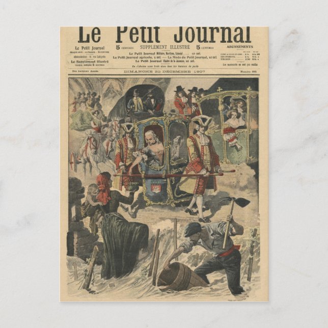 Firande som lämnats av Ville i Paris Inbjudan Vykort (Framsida)