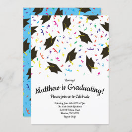 Firande Studentfest färgstark Inbjudningar