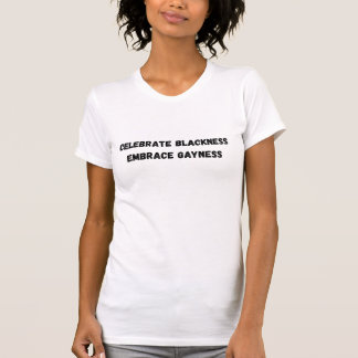 Firande svart, embrace gayness t shirt