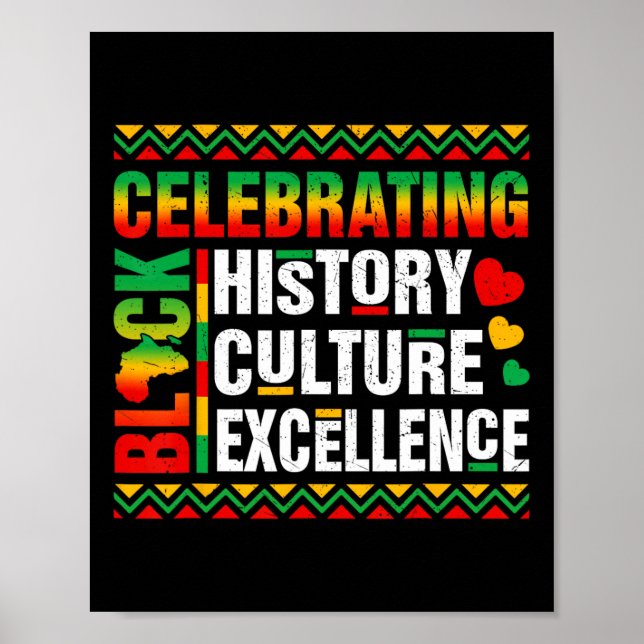 Firande svarta historiemånaden Afro Afrikanska män Poster (Framsidan)
