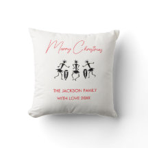 Firande Throw Cushion lycklig, julklapp
