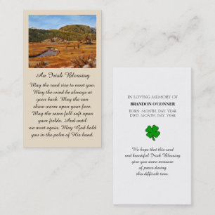 Firande till Life Irish Bluting Prayer Card Visitkort